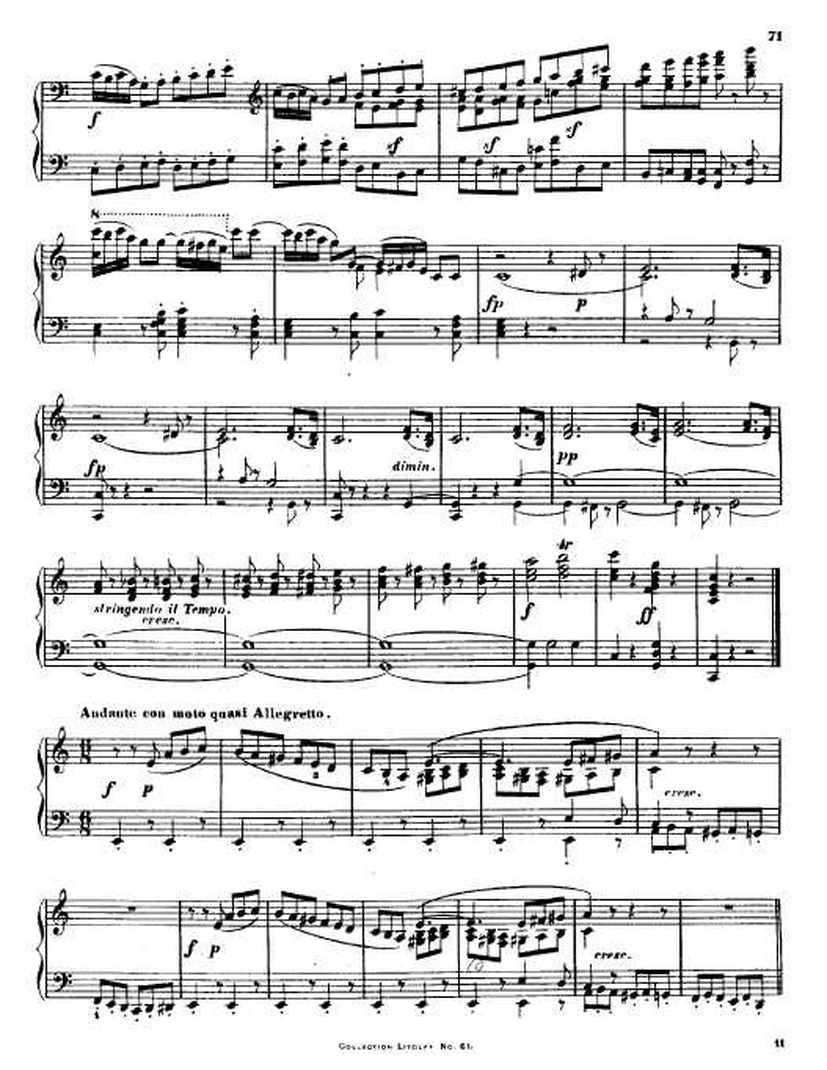 C大调第九弦乐四重奏 String Quartet No.9 in C Major Op.59钢琴谱