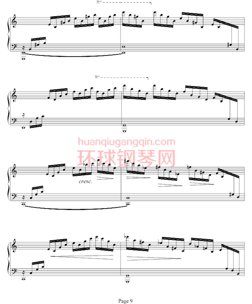 练习曲Op.10 No.1钢琴谱