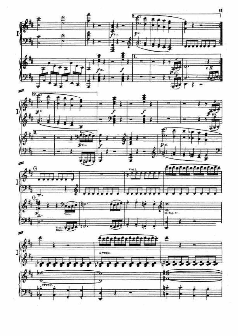 D大调第二交响曲 Symphony No.2 in D Major Op.36钢琴谱