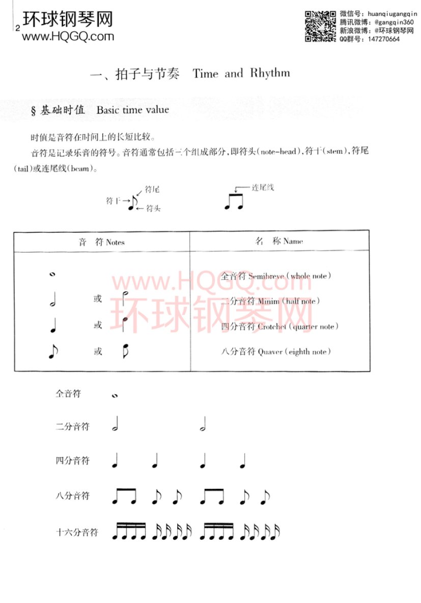 英皇考级乐理学习手册1钢琴谱