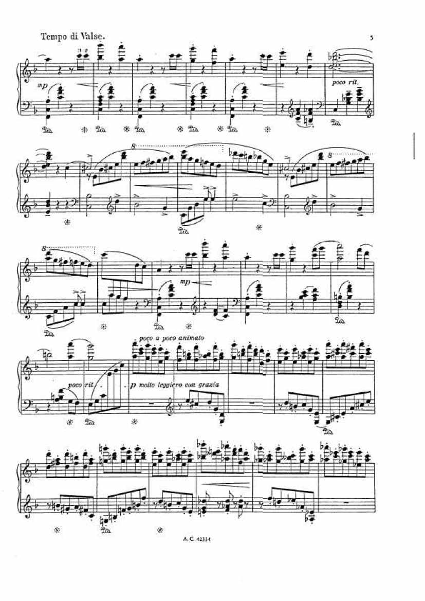 Schütt (Strauss) Rosen aus dem Sueden钢琴谱