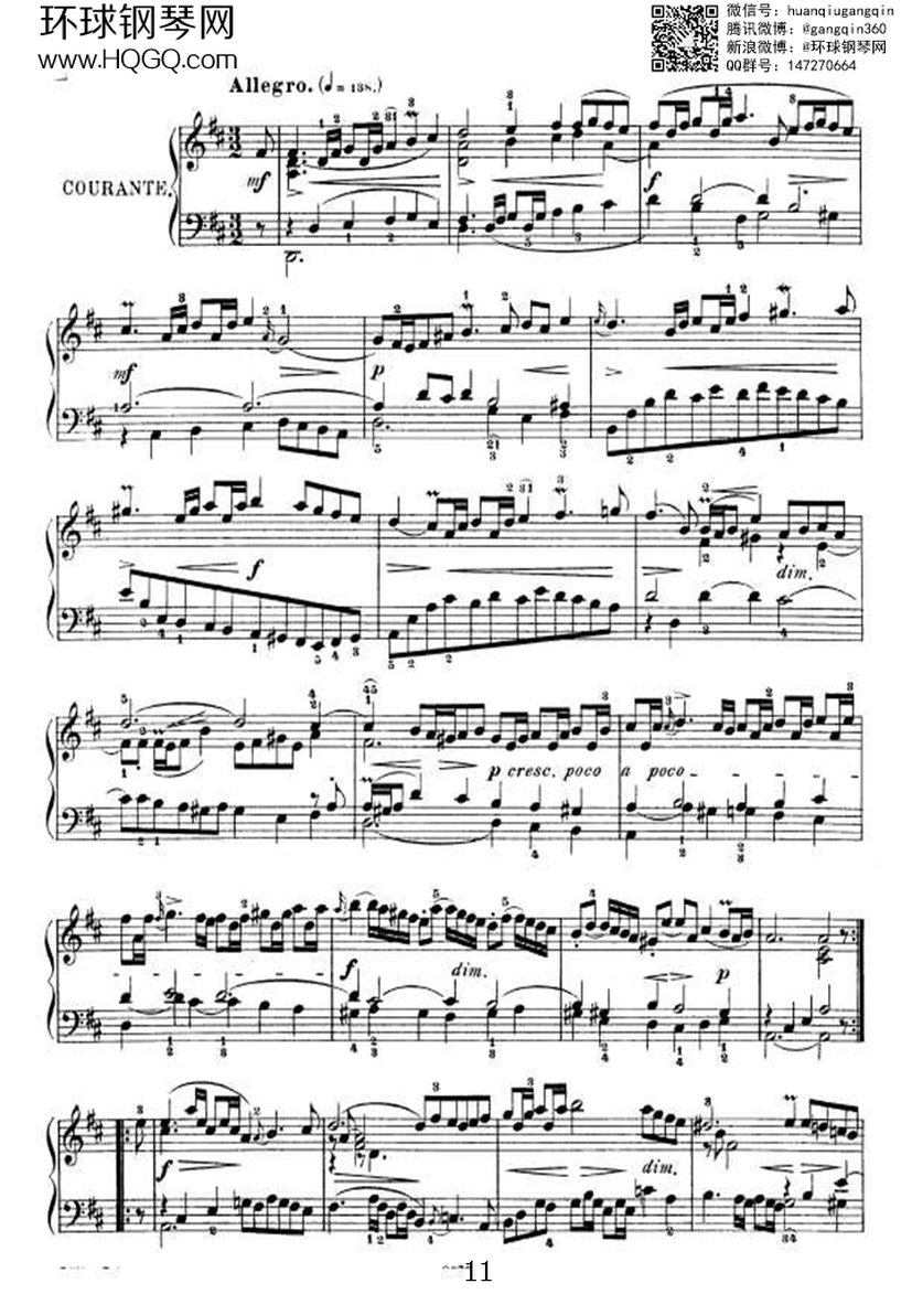 PARTITA 4（选自《6首帕蒂塔 Six Partitas BWV 825钢琴谱