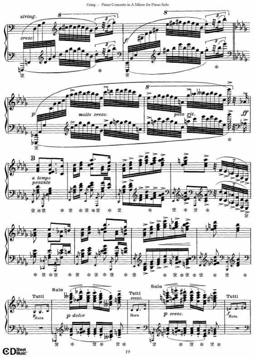 Grieg_Piano_Concerto_solo钢琴谱