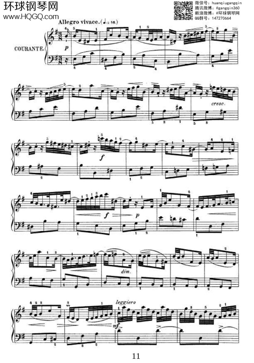 PARTITA 6（选自《6首帕蒂塔 Six Partitas BWV 825钢琴谱