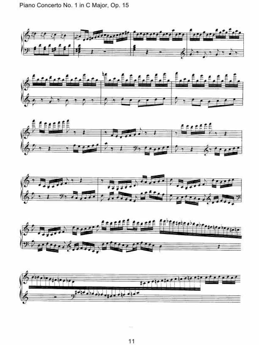 Cadenzas to Beethoven s Piano Concerto No[1].1 Op.15 华彩段（原版、戈多夫斯基、肯普夫版）钢琴谱