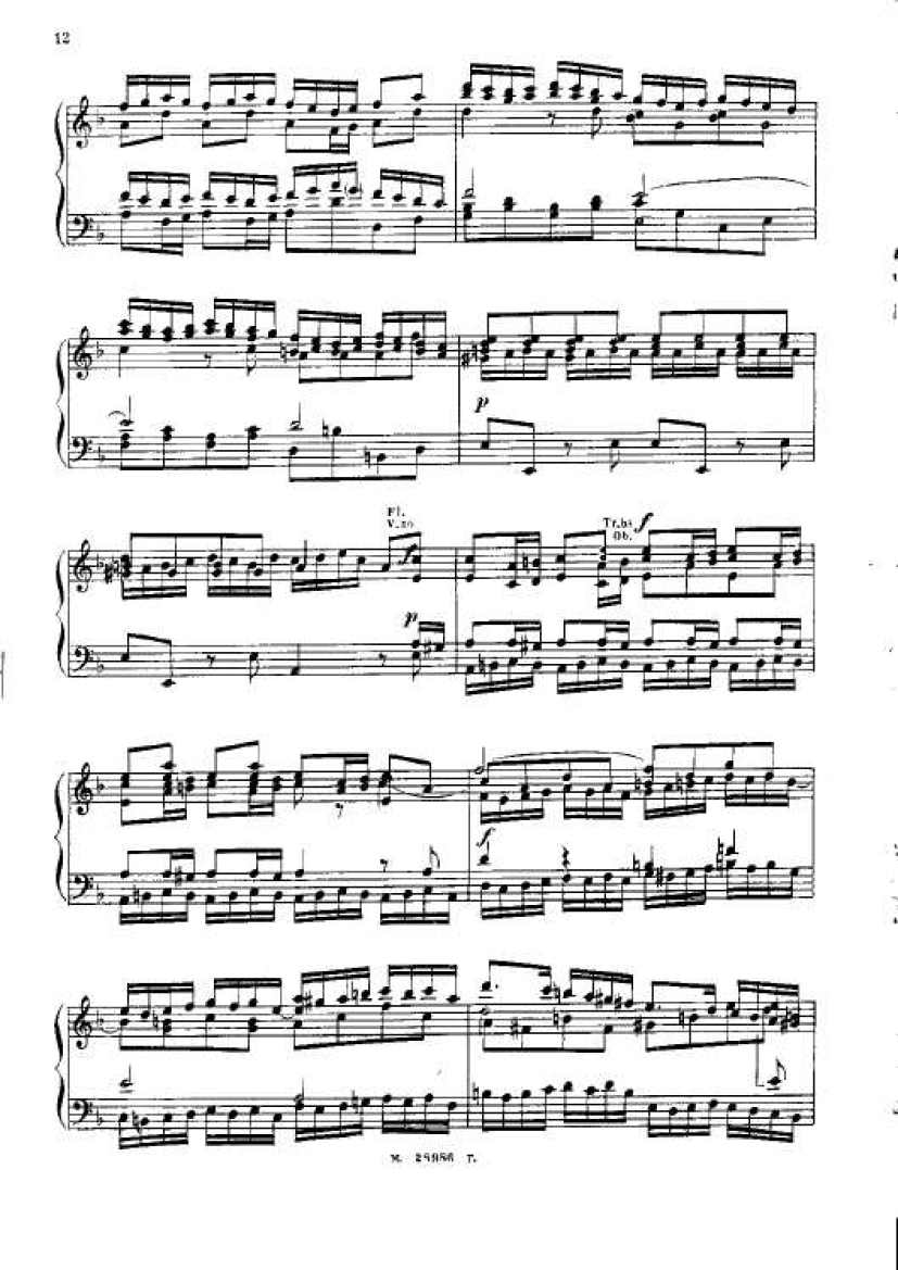 F大调第二勃兰登堡协奏曲 Brandenburg Concerto No.2 in F Major BWV.1047钢琴谱