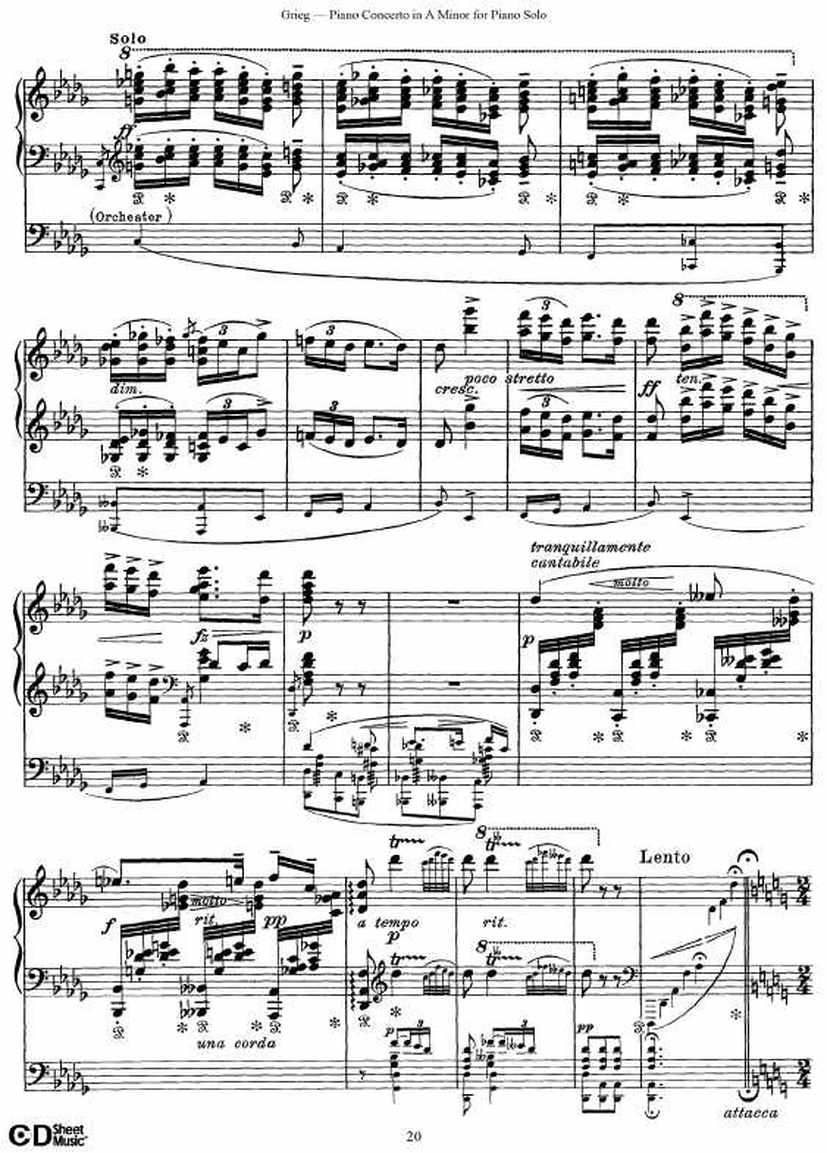 Grieg_Piano_Concerto_solo钢琴谱