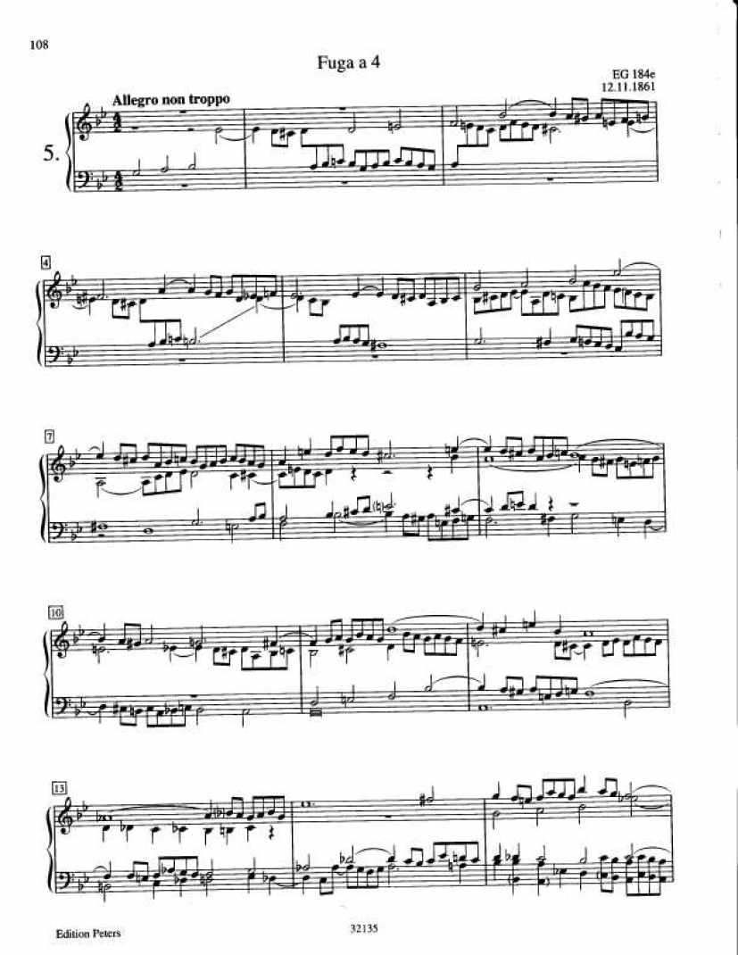 Grieg_7 Fugues_EG184a钢琴谱