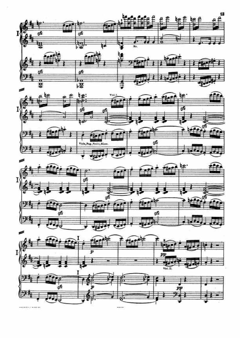 D大调第二交响曲 Symphony No.2 in D Major Op.36钢琴谱