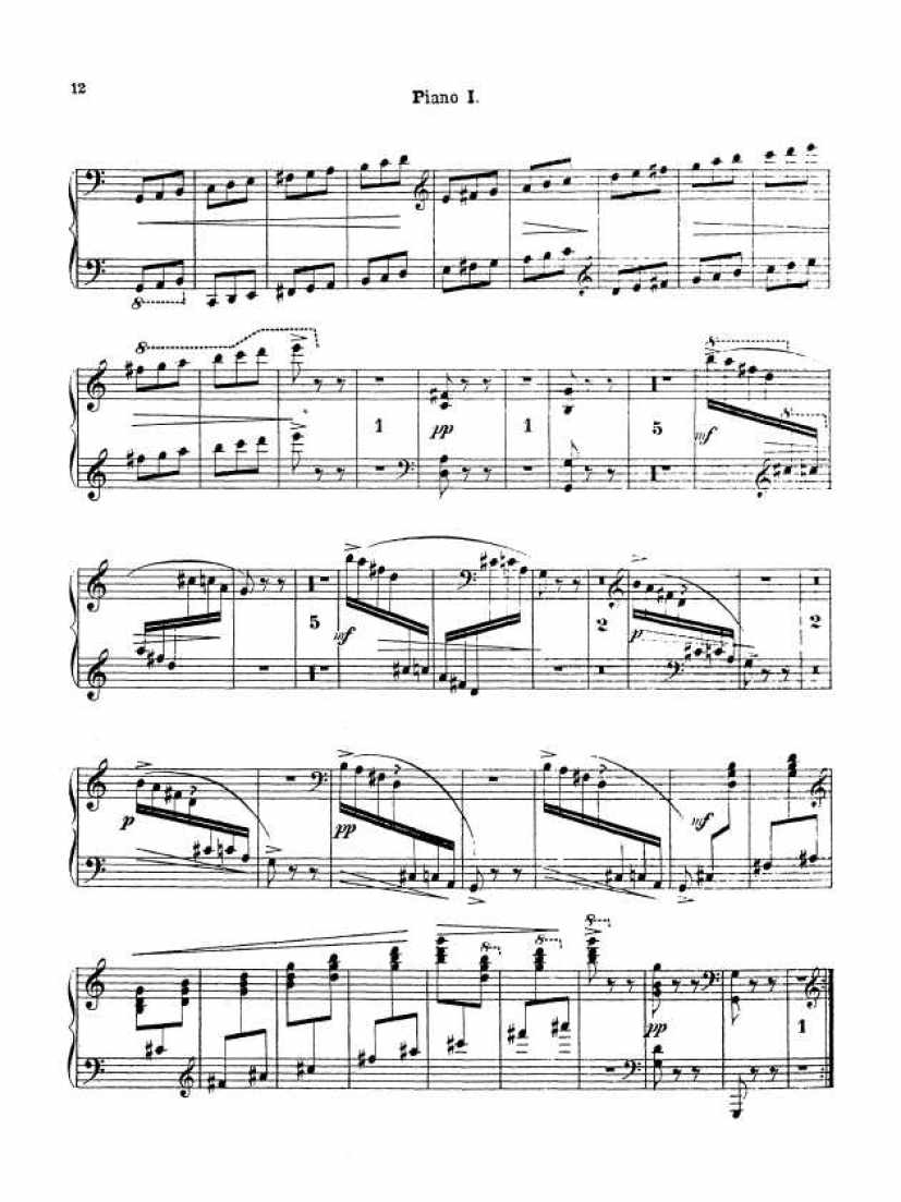 C大调第三组曲“变奏曲”Suite No.3 in C Major Op.33钢琴谱