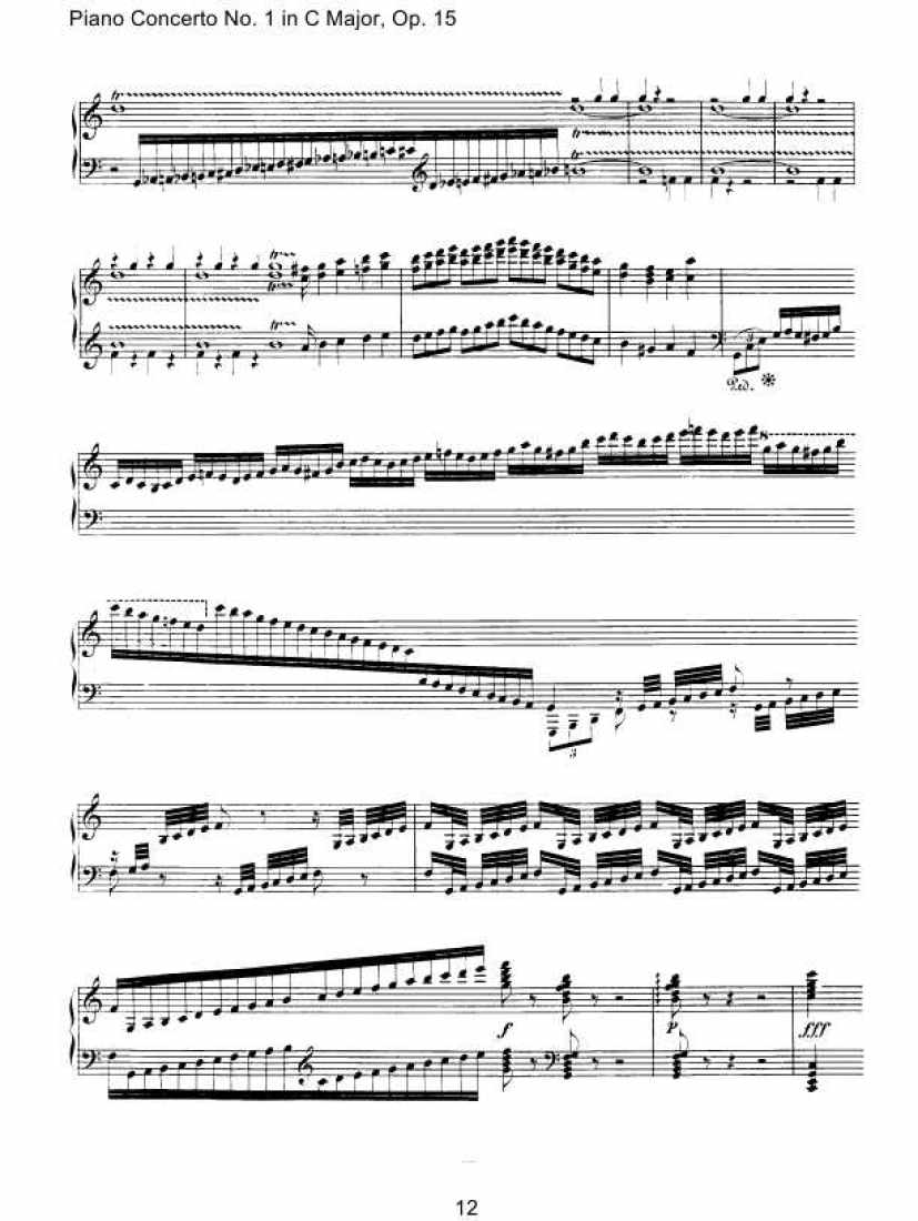 Cadenzas to Beethoven s Piano Concerto No[1].1 Op.15 华彩段（原版、戈多夫斯基、肯普夫版）钢琴谱