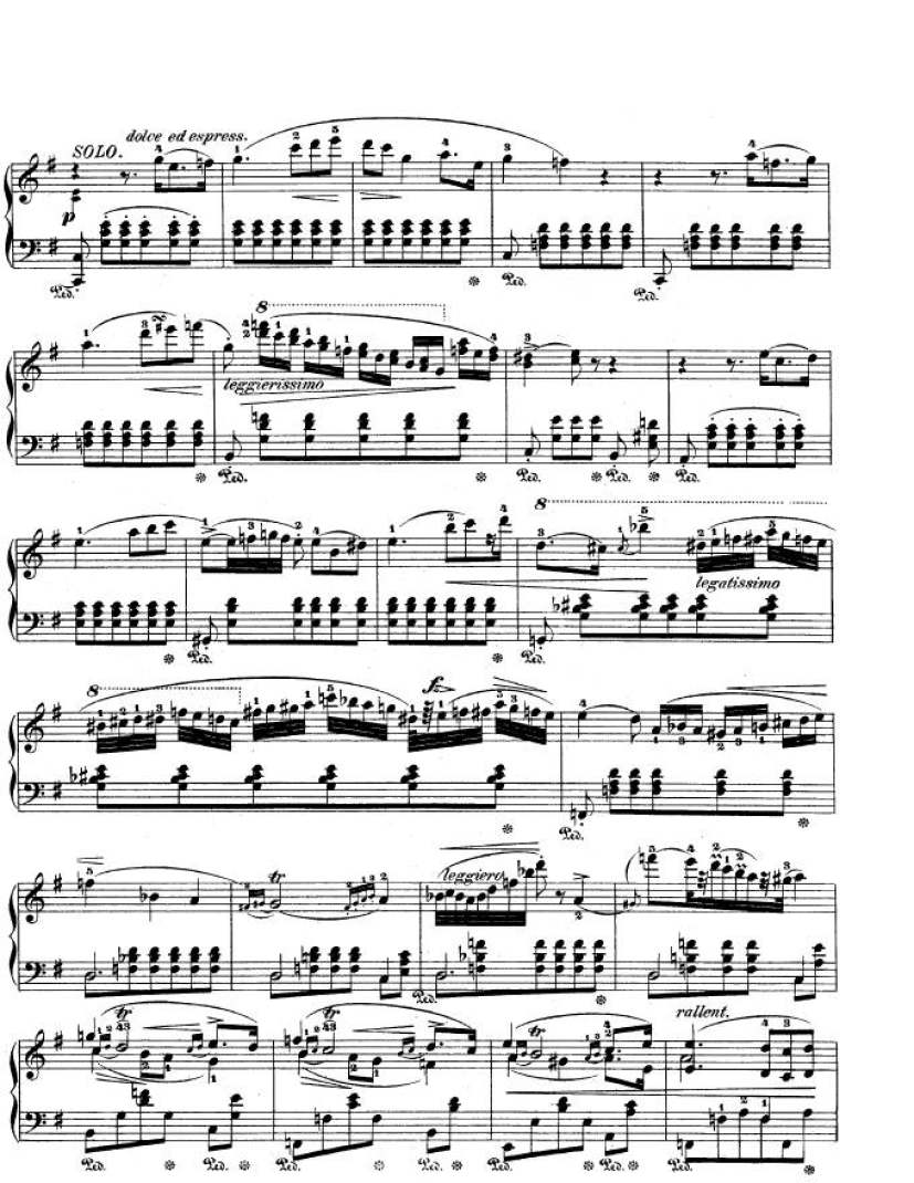 e小调第一钢琴协奏曲 Op.11 Piano Concerto No.1 in e Minor Op.11钢琴谱