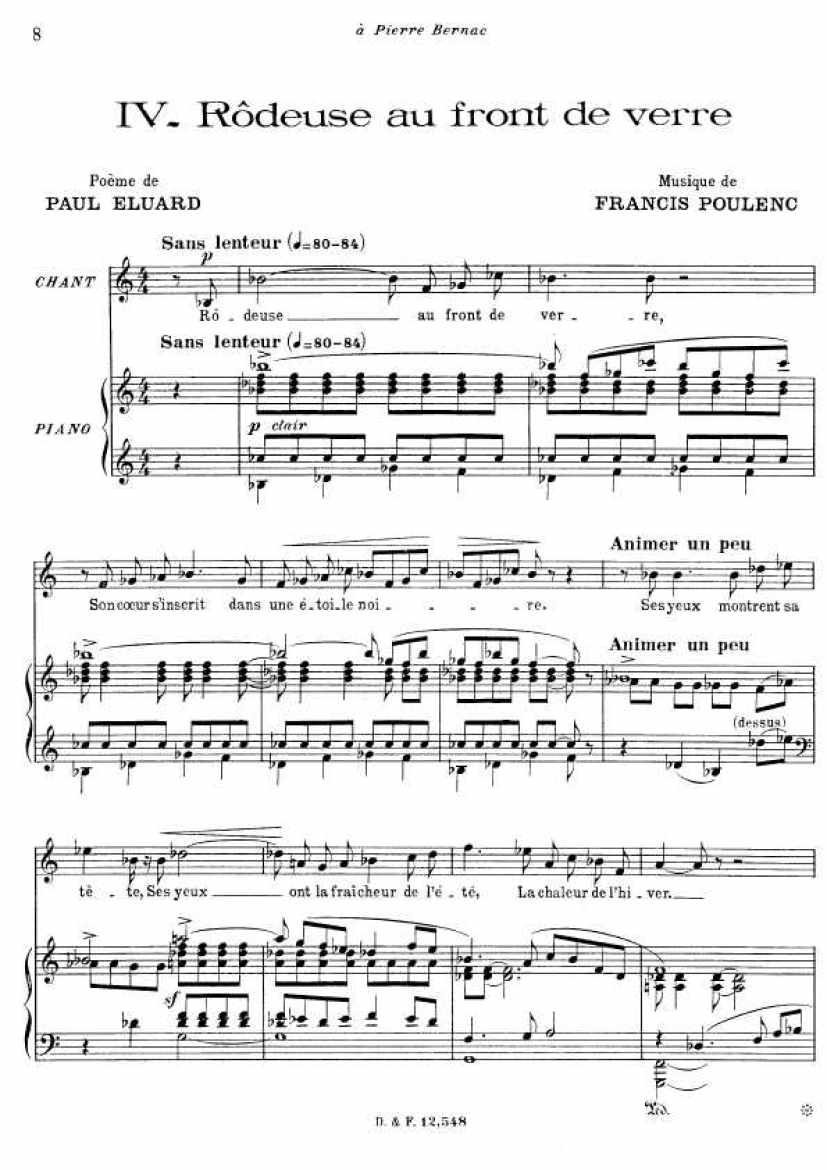 Poulenc钢琴谱