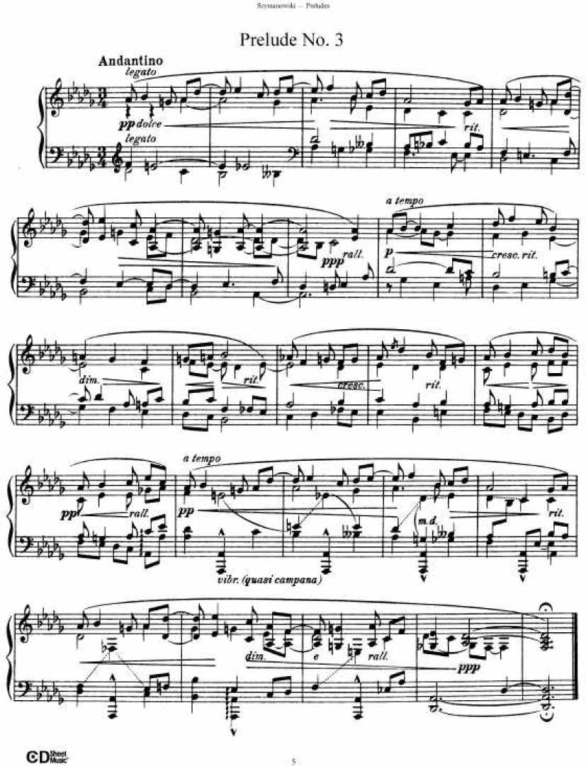 szymanowski 1钢琴谱