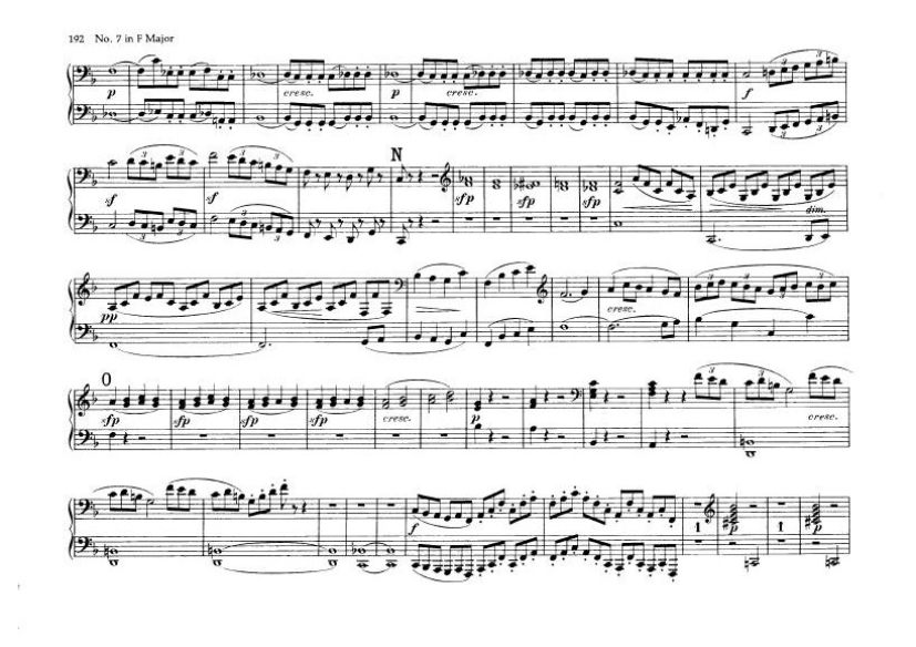 F大调第七弦乐四重奏 String Quartet No.7 in F Major Op.59钢琴谱