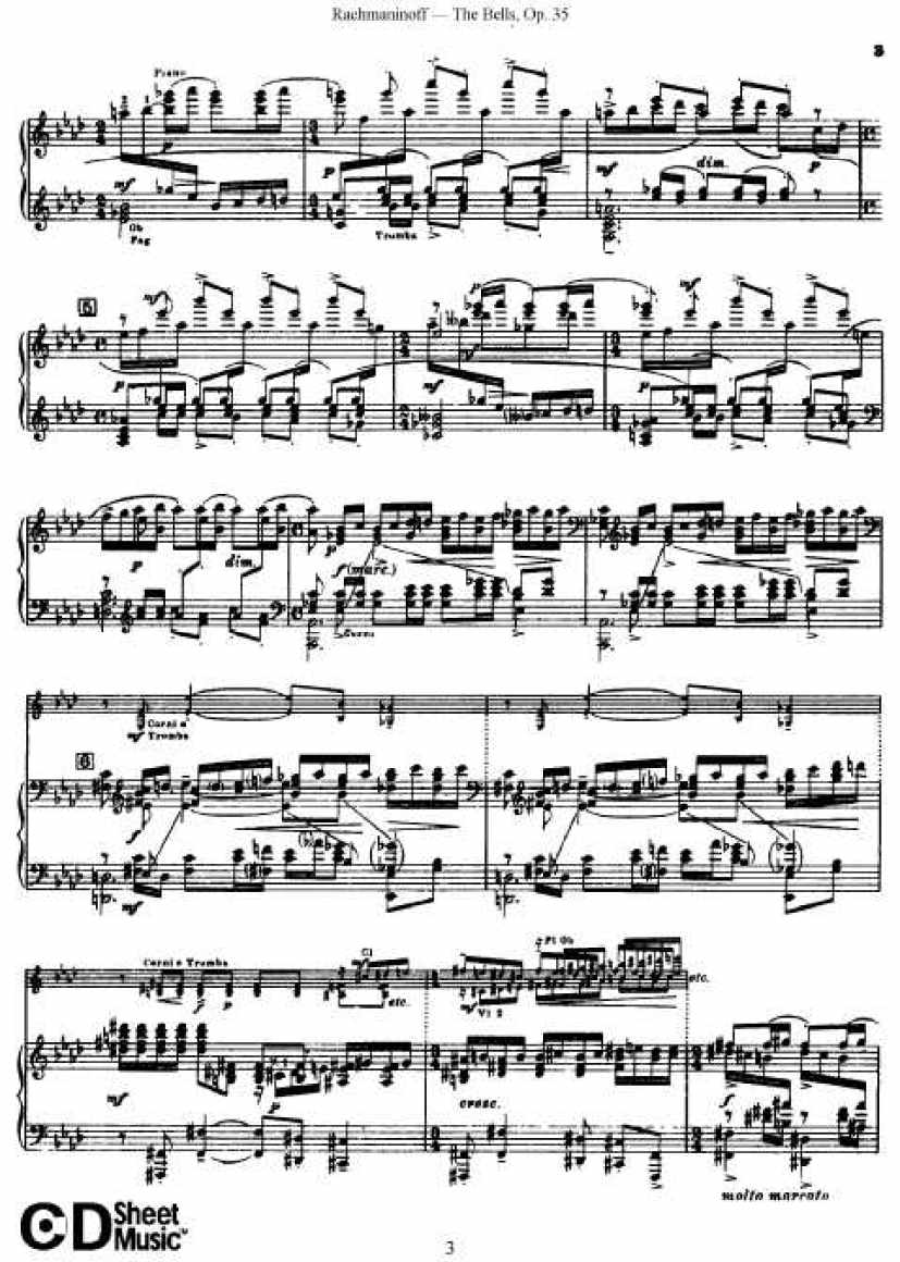 Rachmaninov_op.35_The Bells_vocal钢琴谱