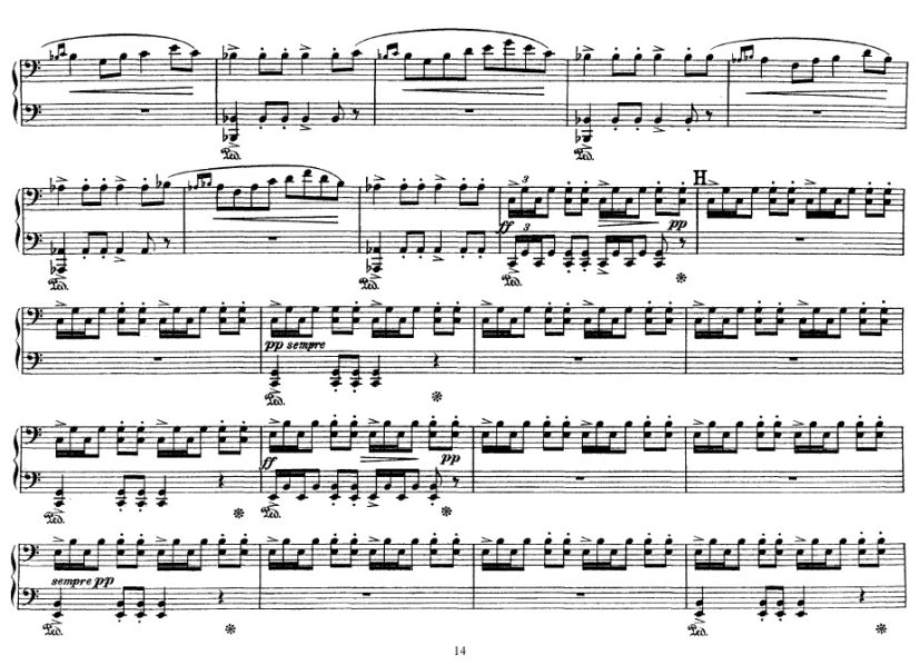 Peer Gynt Suite no.2钢琴谱