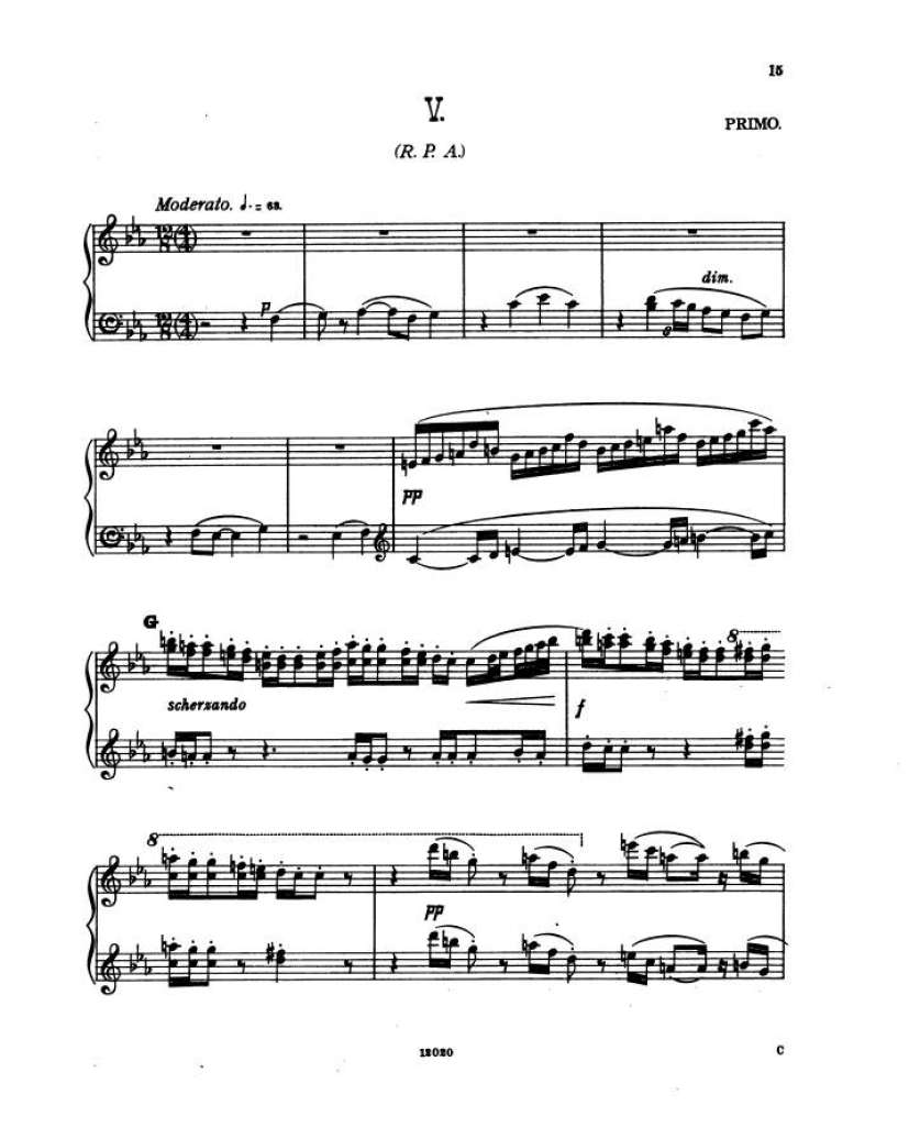 谜的变奏曲 Enigma Variations Op.36 Elgar,4钢琴谱