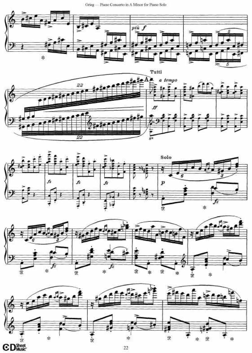 Grieg_Piano_Concerto_solo钢琴谱