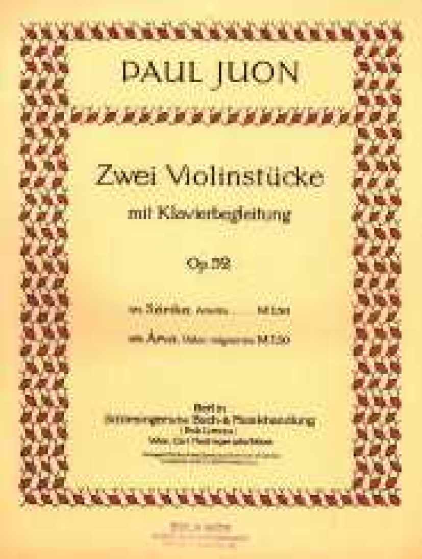 Juon_op.52_2_Stücke_vln钢琴谱