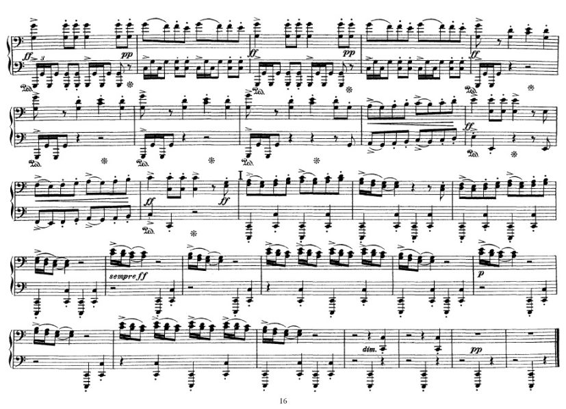 Peer Gynt Suite no.2钢琴谱