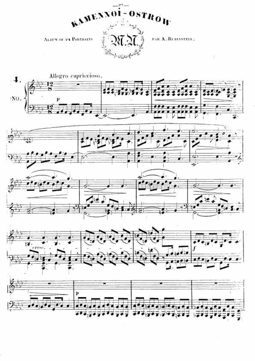 Rubinstein A op.10 Kammenoi钢琴谱