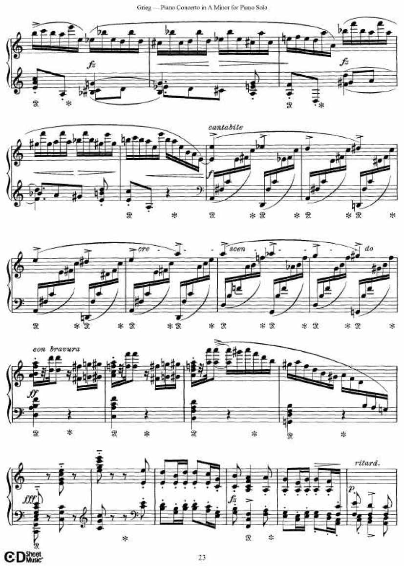 Grieg_Piano_Concerto_solo钢琴谱