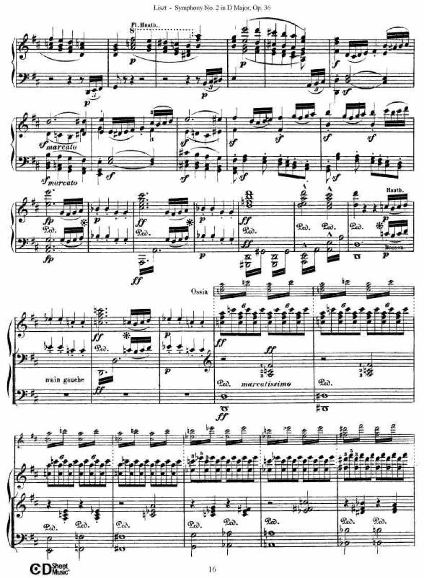 D大调第二交响曲 Symphony No.2 in D Major Op.36钢琴谱