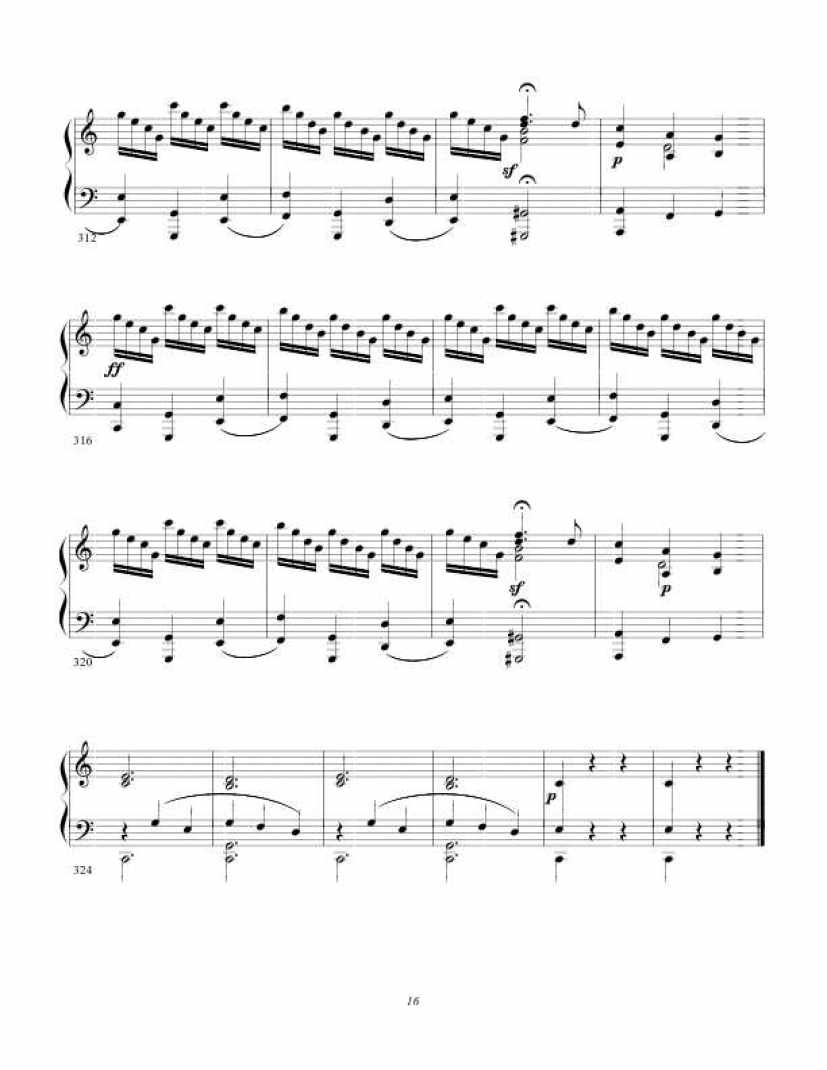 C大调钢琴奏鸣曲 Piano Sonata in C Major Op.7钢琴谱