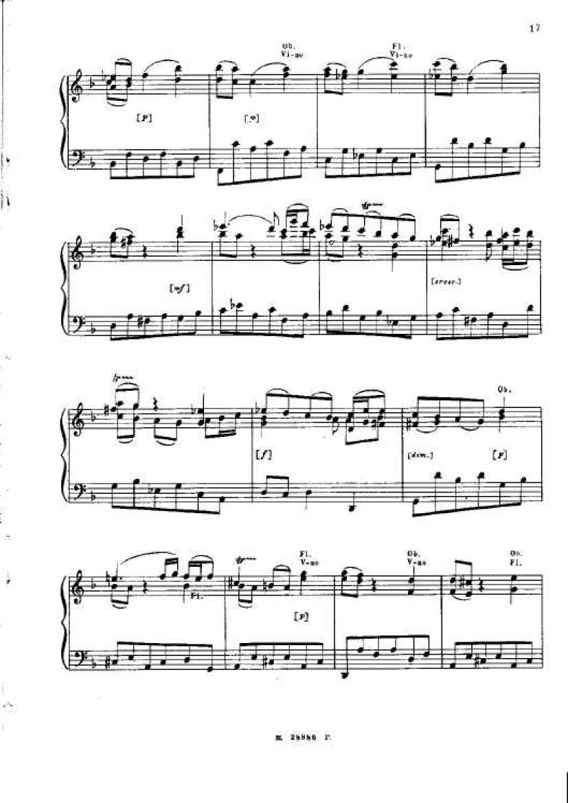 F大调第二勃兰登堡协奏曲 Brandenburg Concerto No.2 in F Major BWV.1047钢琴谱