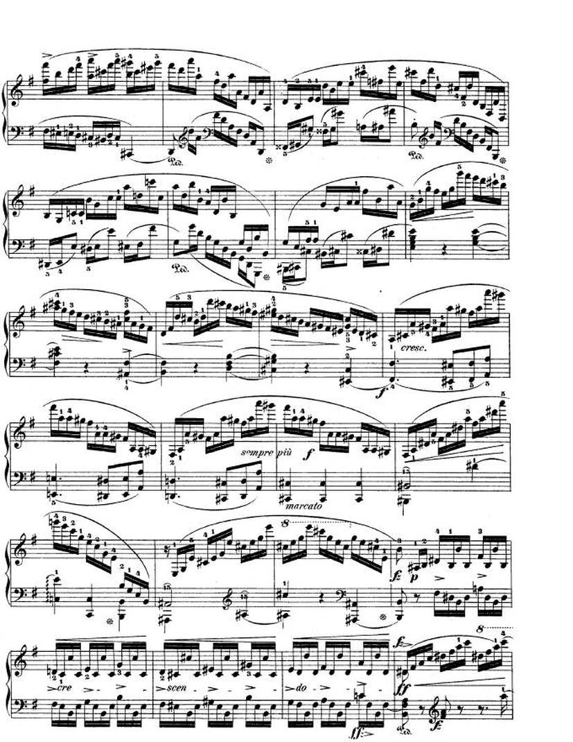 e小调第一钢琴协奏曲 Op.11 Piano Concerto No.1 in e Minor Op.11钢琴谱