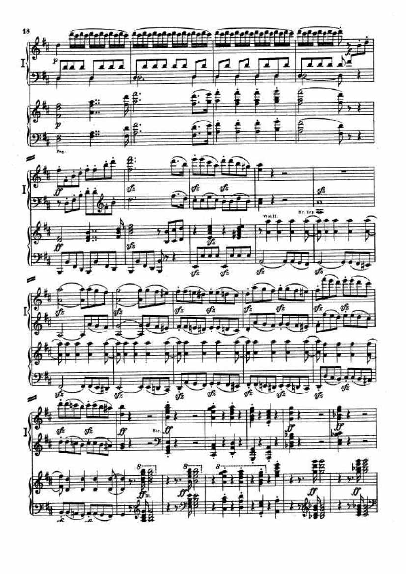 D大调第二交响曲 Symphony No.2 in D Major Op.36钢琴谱