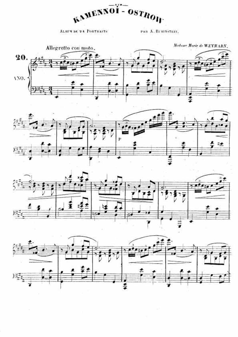 Rubinstein A op.10 Kammenoi钢琴谱