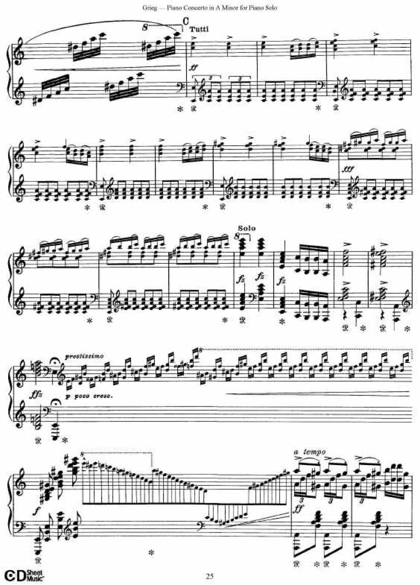 Grieg_Piano_Concerto_solo钢琴谱