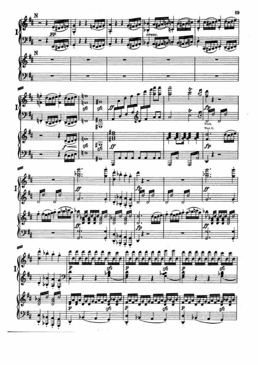 D大调第二交响曲 Symphony No.2 in D Major Op.36钢琴谱