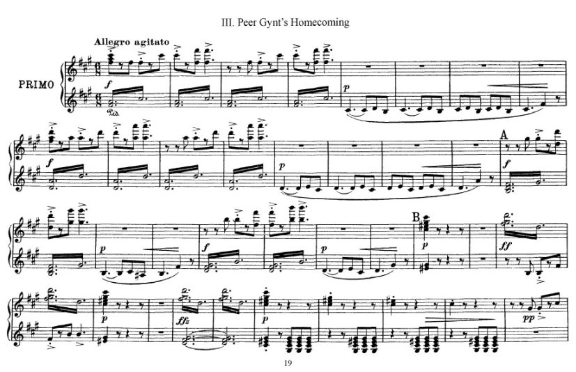 Peer Gynt Suite no.2钢琴谱