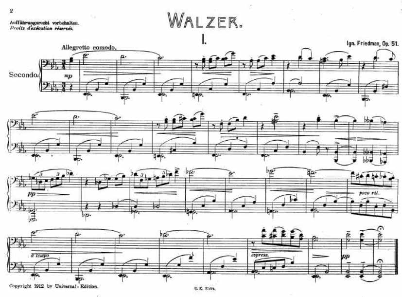 5首圆舞曲 5 Waltzes Op.51钢琴谱