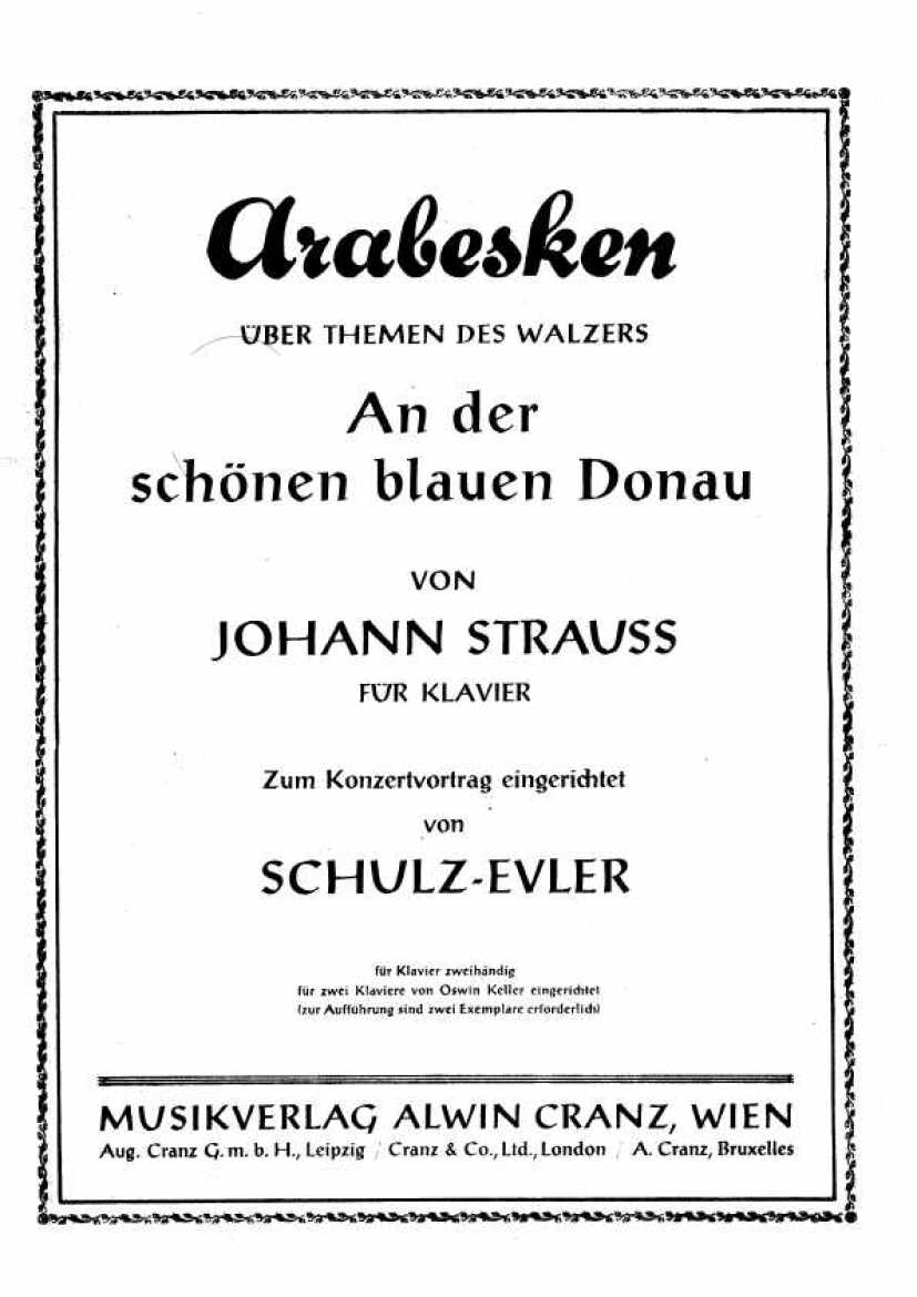 strauss schulz钢琴谱