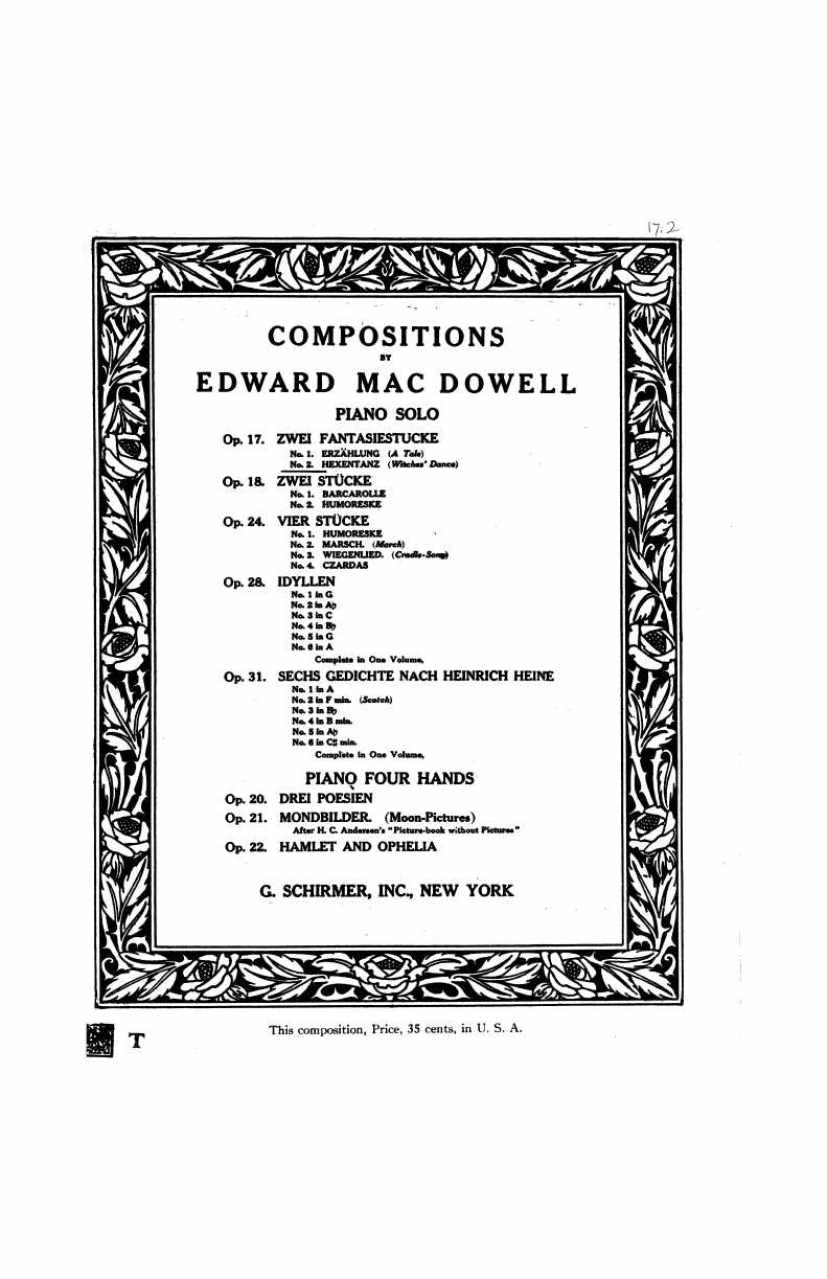 Macdowell_17钢琴谱