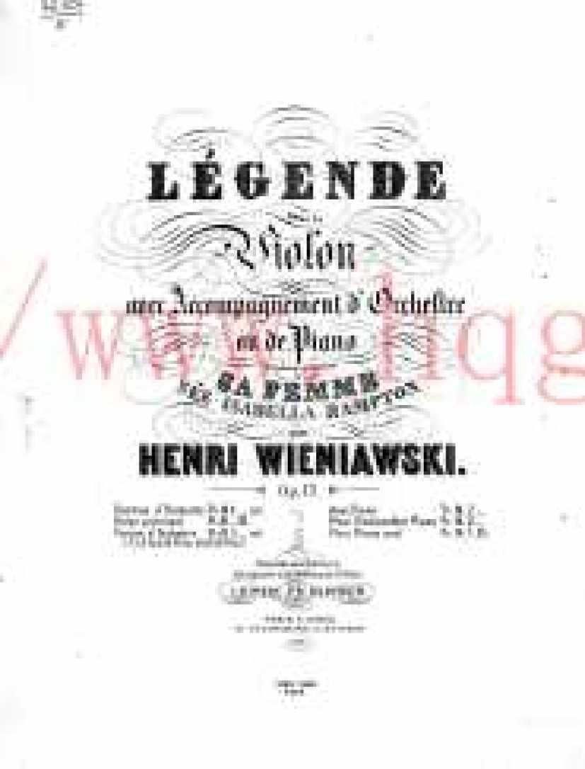 Wienawski_17_Legende_vln钢琴谱