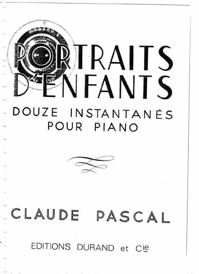 Pascal, Claude钢琴谱