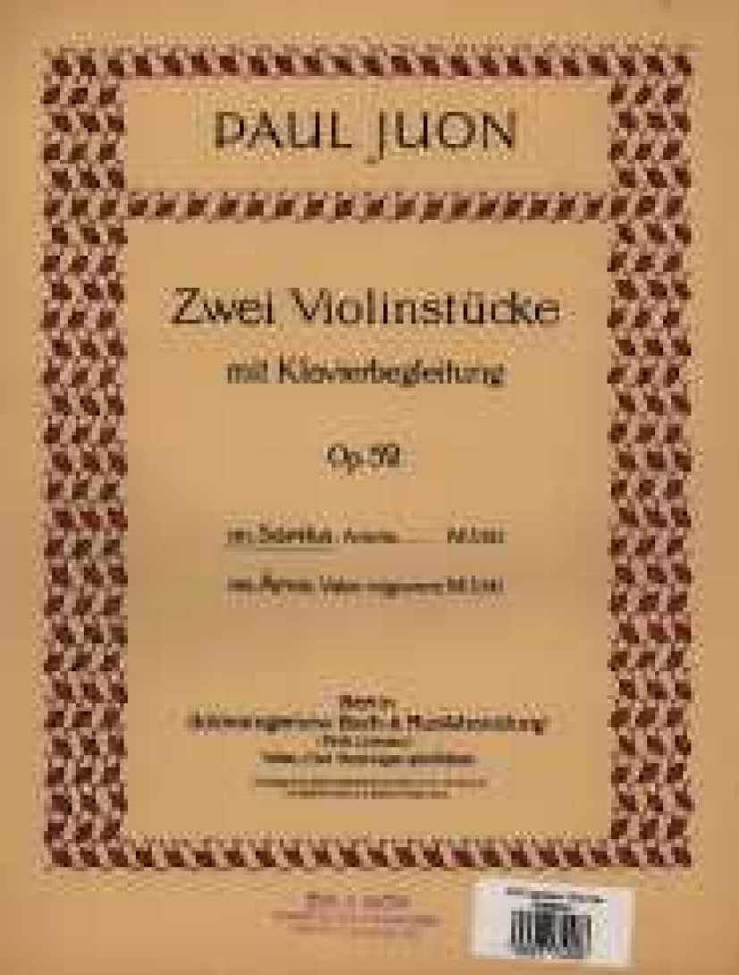 Juon_op.52_2_Stücke_vln钢琴谱