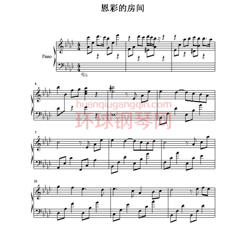 金曲奖杰伦宇豪双钢琴曲（单钢琴谱）钢琴谱