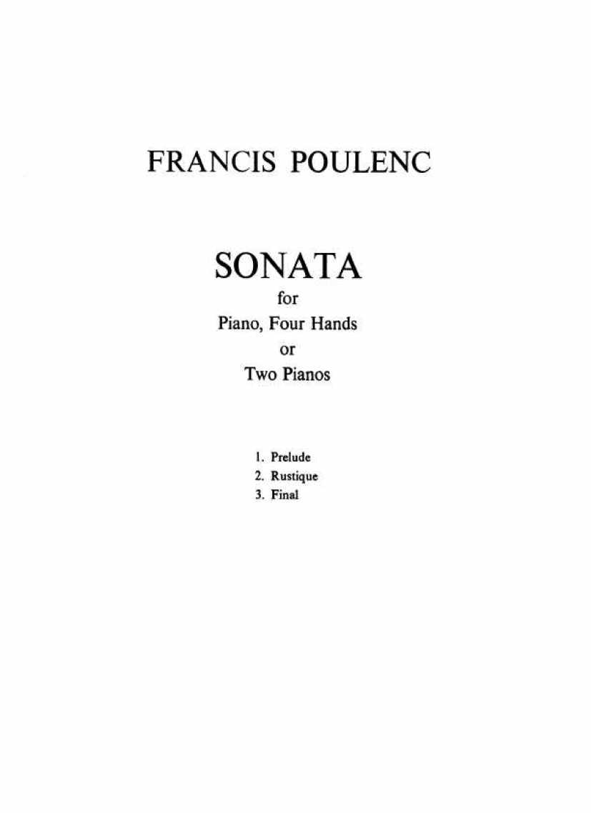 Poulenc钢琴谱