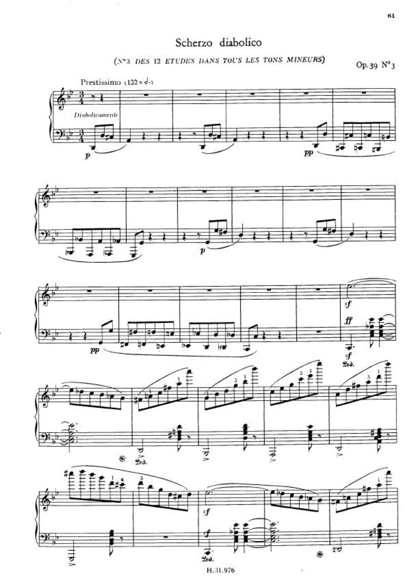 12首小调练习曲 12 Etudes in All Minor Keys Op.39钢琴谱