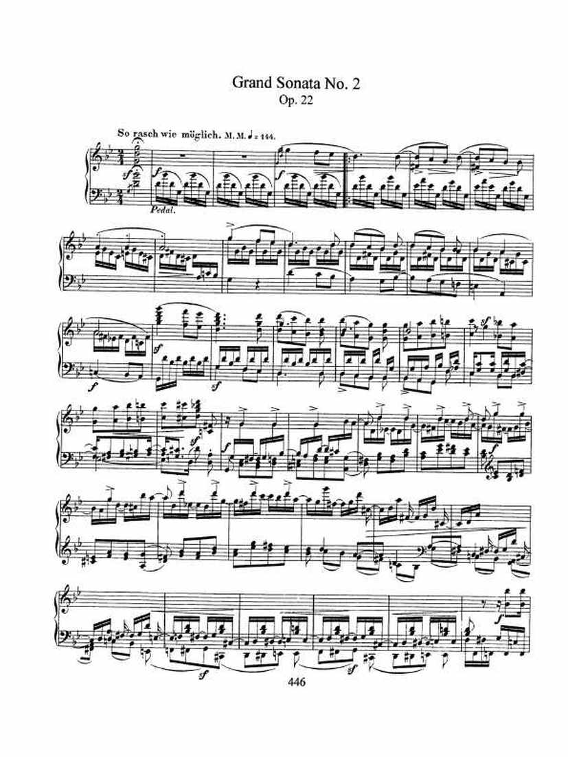 舒曼 第二号钢琴奏鸣曲 G小调 OP. 22 （野田废弹了第一乐章）Schumann Piano Sonata No. 2 in G Minor钢琴谱