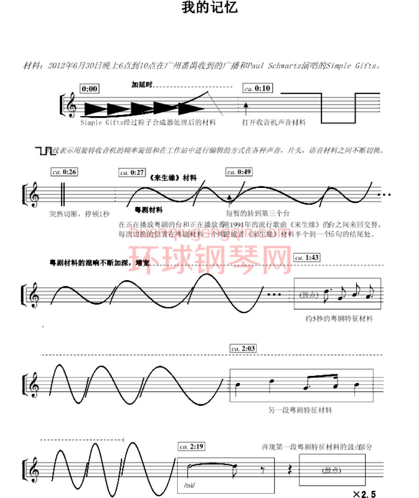 我的记忆钢琴谱