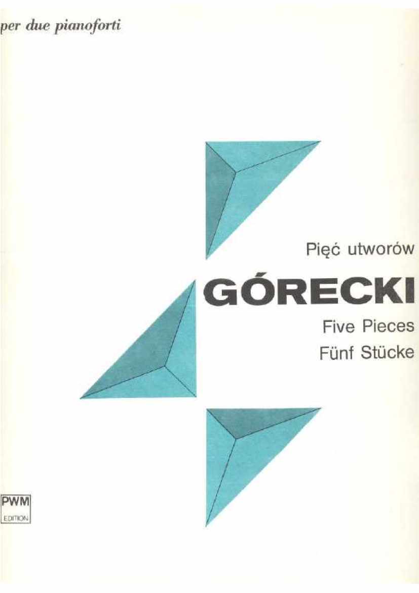 Gorecki, Henryk Mikolaj钢琴谱