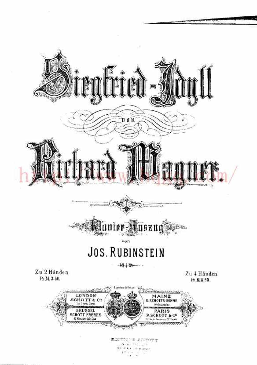 Wagner (J. Rubinstein) Siegfried钢琴谱