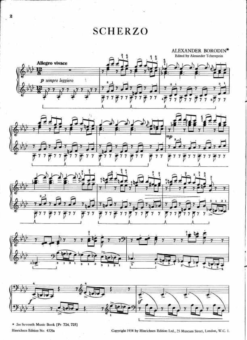 Borodin_Scherzo_Aflat钢琴谱